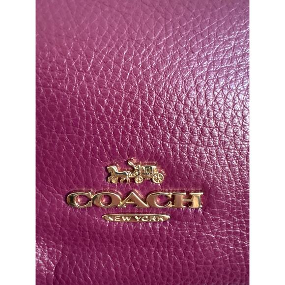 Coach Abby duffle berry Pebbled Leather Shoulder Bag F31507 like NEW - Picture 11 of 15